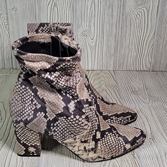 Steve Madden Elroy Snakeprint Ankle Boots Womens Size 8 - Picture 2 of 14
